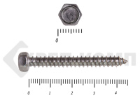 Саморез с шестигранной головой Нержавейка DIN7976 А2 5,5х45 (200шт)