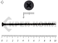 Саморез черный по дереву 4,8х102 (10шт)