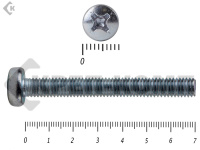 Винт полуцилиндрическая головка,цинк DIN7985 5х 70 Фасовка (150шт)