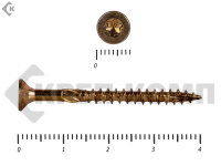 Саморезы Конструкционные, потай Torx, желтый цинк   3.5х 40 мм (200 шт) 