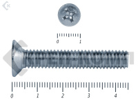 Винт потайной,цинк DIN965 6х 45 (20шт)