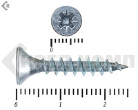 Саморез белый цинк POZY 4,5х25 (100шт)