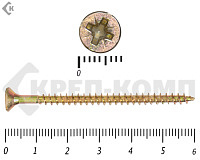 Саморез желтый цинк POZY 4х60 (30шт)