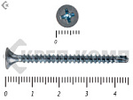 Саморез потай сверло цинк 3,5х45 Фасовка (500шт) – фото