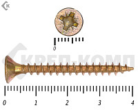 Саморез желтый цинк POZY 4,5х40 (50шт)