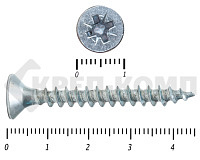 Саморез белый цинк POZY 6х 45  (25шт)